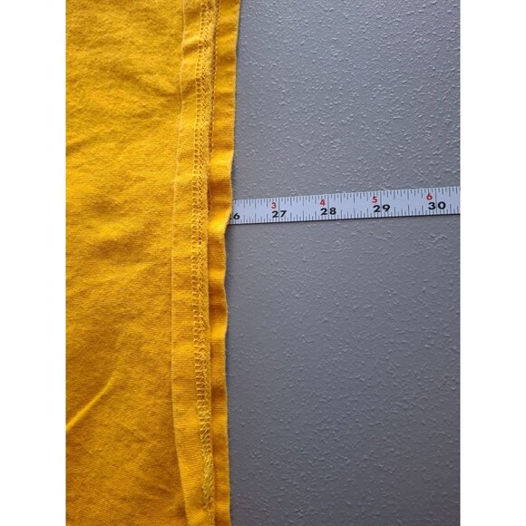 Vintage Champion Logo T-Shirt Men's Medium Yellow - Picture 6 of 6